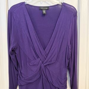 Cable & Gauge Purple Top With Long Sleeves